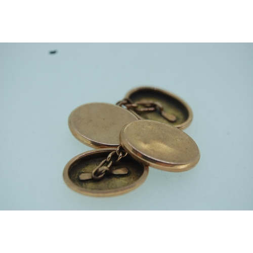 87 - 9ct gold cufflinks - 4.1g