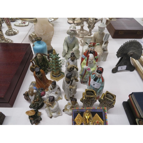 8 - Collection of figures, mostly Oriental