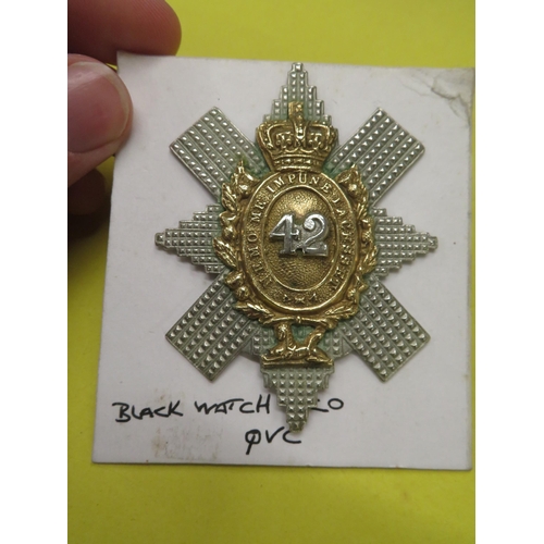 102 - 42nd Regiment of Foot Black Watch, NCOs bimetal bonnet badge