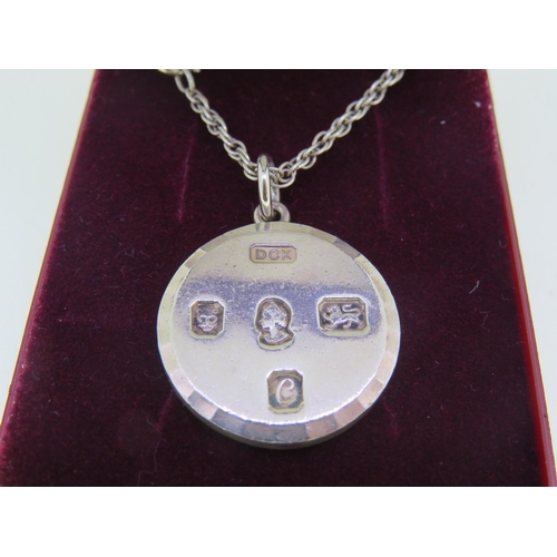 115 - silver pendant and chain