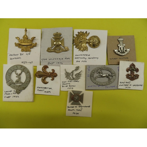 60 - WWII and Later, Unusual British army cap badges