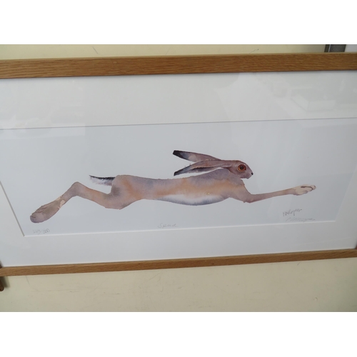 218 - Signed print of a hare