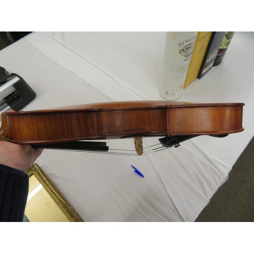 230 - Caswell quality violin, spruce top, maple sides and back, very little used, with professional case a... 