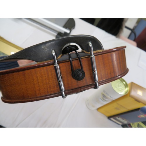 230 - Caswell quality violin, spruce top, maple sides and back, very little used, with professional case a... 