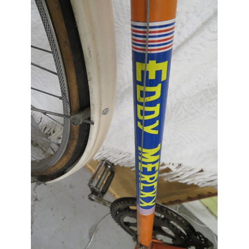 53 - Circa 1970s Eddie Merckx bicycle 
frame approx 56cms
Seems to be in good order for its age