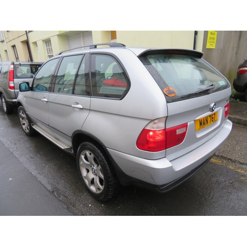 78 - MAN767
Silver BMW X5 M57 Sport 2926cc
First Registered 26.03.2002
Approx 40,000 miles
Auto Diesel
Ne... 