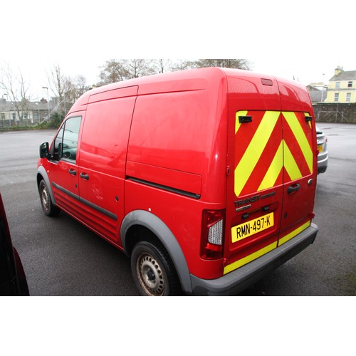 62 - RMN497K
Red Ford Connect T230 LWB 1753cc
First Registered 17.06.2010
Approx miles TBC
Manual Diesel
... 