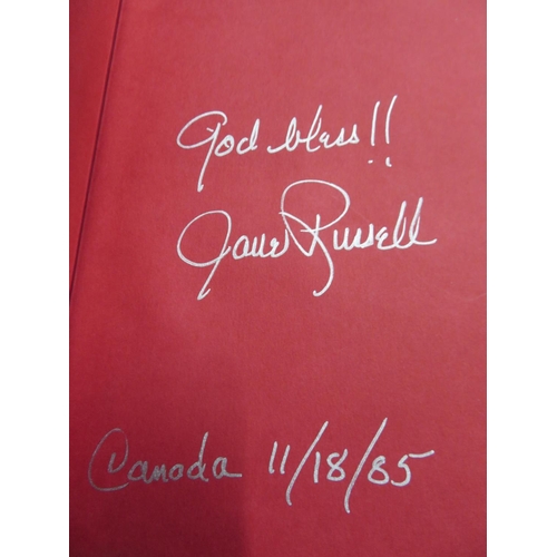 103 - Three books signed by Jane Russell, Jane Fonda and Bette Davis