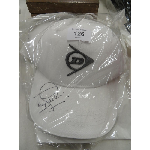 126 - Tony Jacklin, Dunlop sports cap, signed with COA