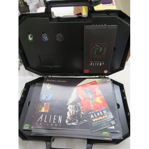 136 - Collectors edition of the 'Alien' trilogy, with certificate, paperwork and fitted case