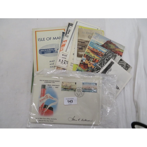 143 - Collection of Manx booklets, first day covers (signed by John Nicholson)