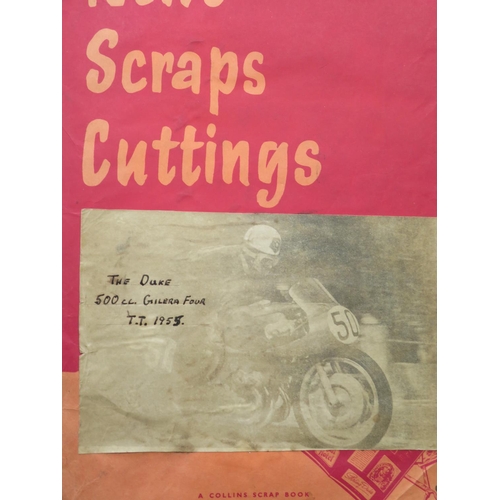 49 - Album of newspaper cuttings relating to motorcycle racing