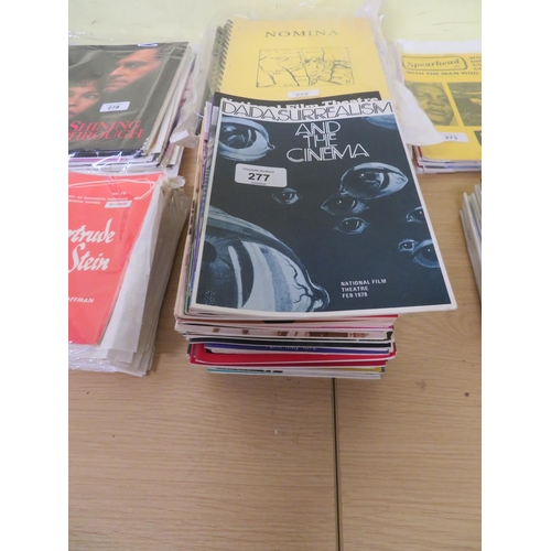 277 - Large collection of National Film and Theatre booklets