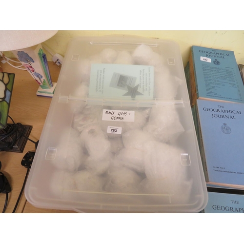 283 - Large box of Manx Goss and Gemma tourist souvenirs