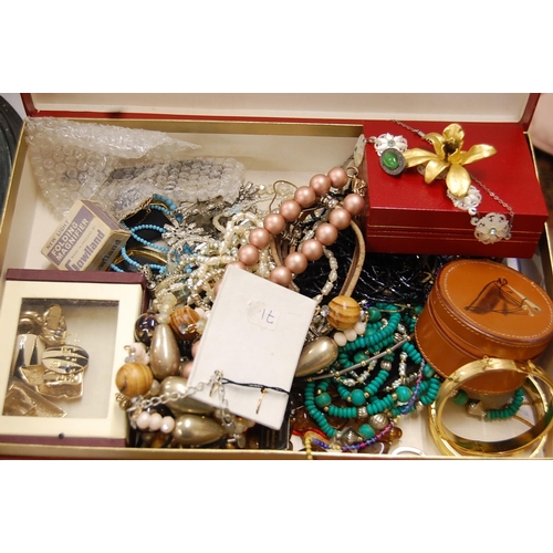 410 - A box of costume jewellery