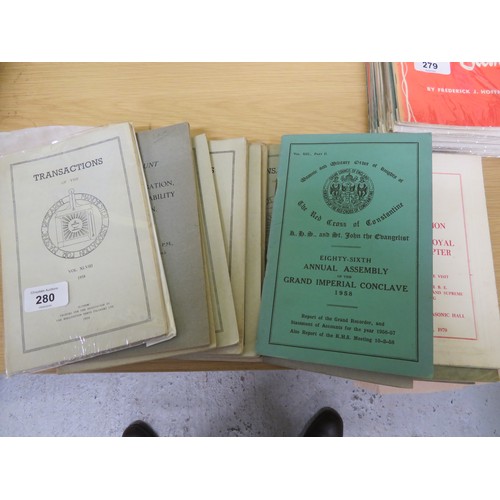 280 - Collection of booklets on the Masonic research