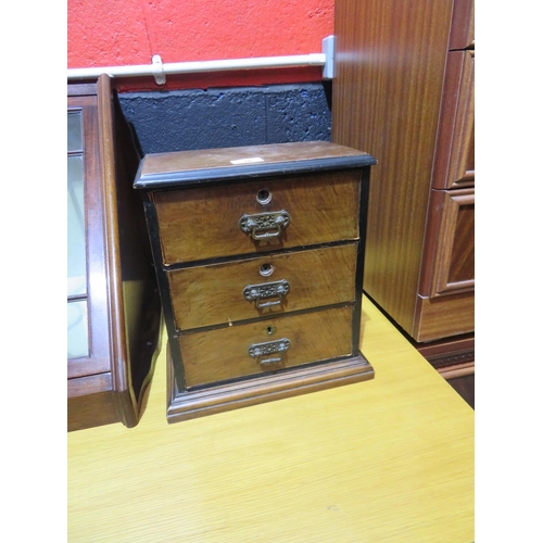 10 - Small three drawer chest, height 14 inches