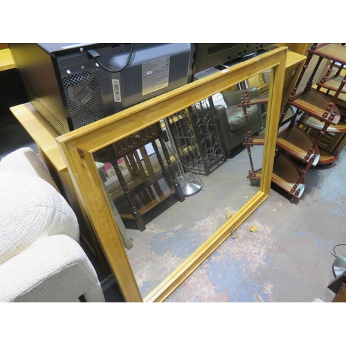 29 - Large mirror in oak frame