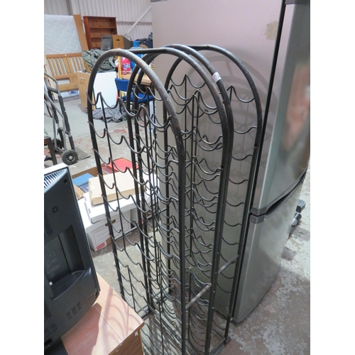 39 - Two metal wine racks