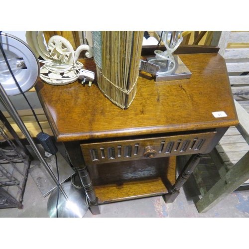 51 - Vintage hall table with single drawer and knob handle