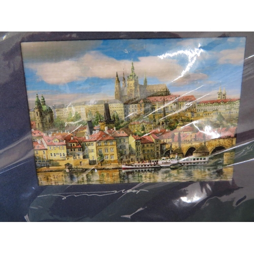 226 - Five very finely painted tourist scenes of European Cities