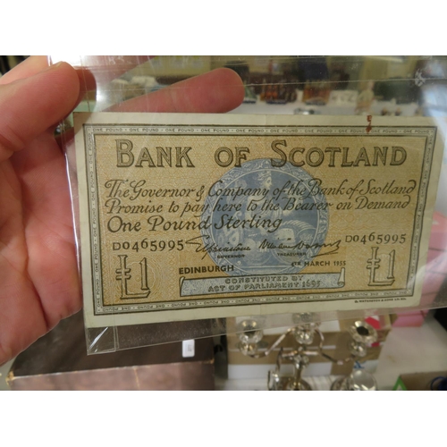 238 - Bank of Scotland £1 note 4th March 1955