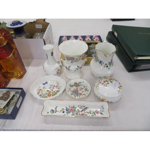 473 - A collection of Aynsley and Crown Staffordshire porcelain items