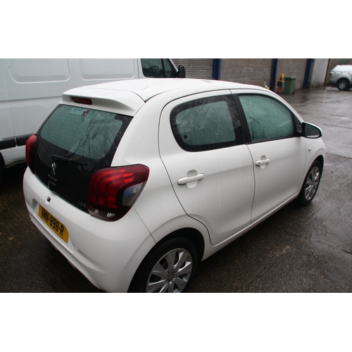 10 - NMN898R
White Peugeot 108 Active 998cc
First Registered 29.03.2016
Approx 29,611 miles
Manual Petrol