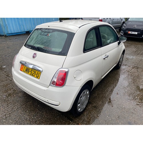 11 - LMN521U
White Fiat 500 POP 1242cc
First Registered 30.03.2013
Approx 43,891 miles
Manual Petrol