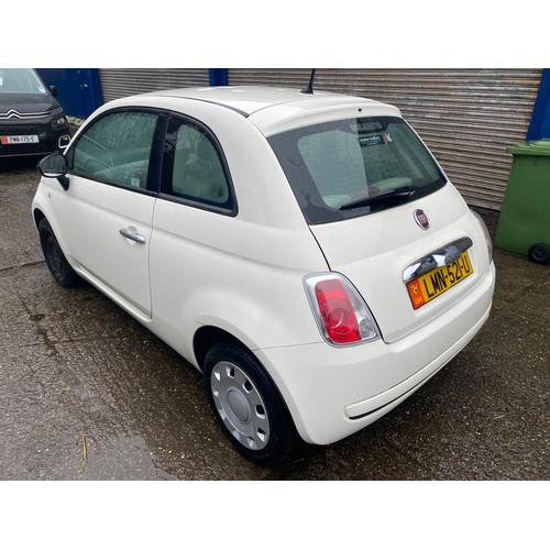 11 - LMN521U
White Fiat 500 POP 1242cc
First Registered 30.03.2013
Approx 43,891 miles
Manual Petrol