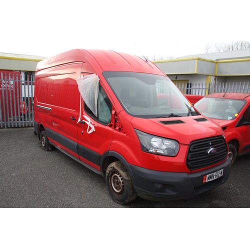 45 - MMN612M
Red Ford Transit LWB 1995cc
First Registered 03.10.2016
MILES UNKNOWN 
Manual Diesel
PARTS O... 