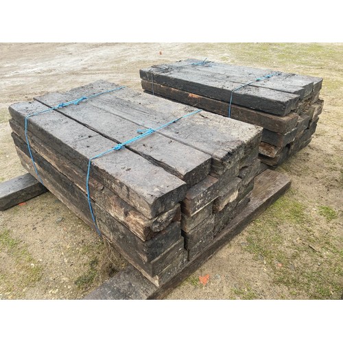 89 - 44 creosote treated Railway sleepers
Length 1.8m width 22.5cm Depth 11.5cm
All sleepers are in vario... 