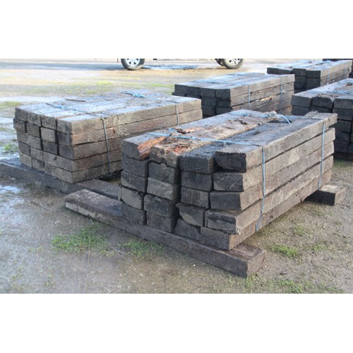 92 - 44 creosote treated Railway sleepers
Length 1.8m width 22.5cm Depth 11.5cm
All sleepers are in vario... 