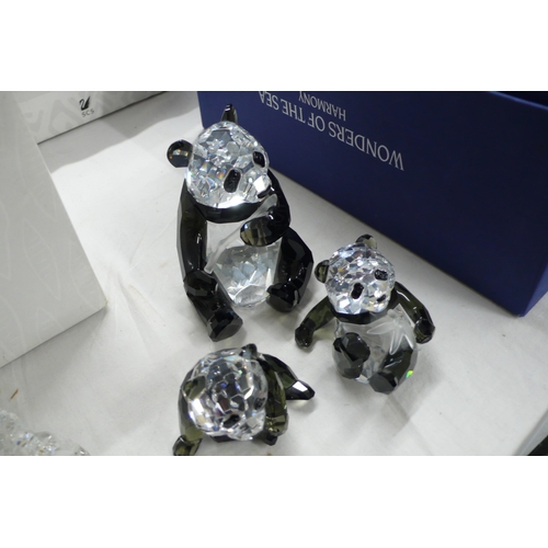 234 - A Swarovski 'Panda and two cubs' (no box)