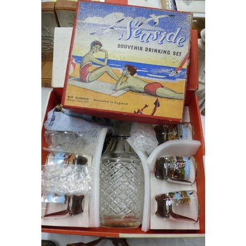 155 - Two boxed sets of souvenir tot glasses