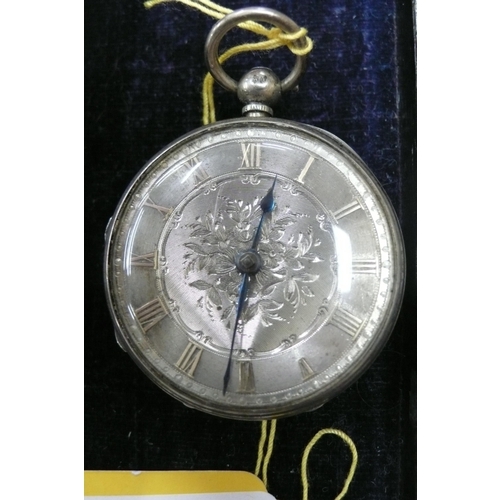 241 - A silver key wind pocket watch by George Barham, Hawkhurst