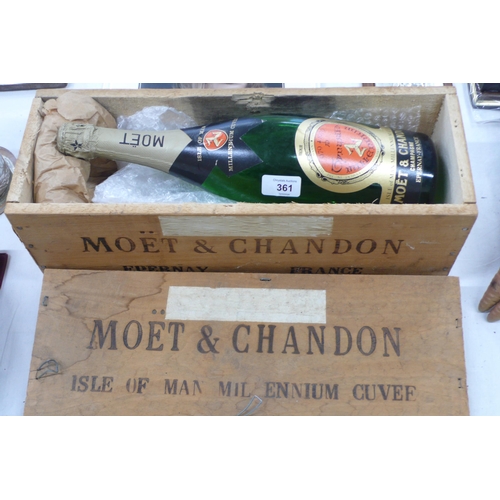 375 - Manx Millennium Tynwald cased magnum champagne - dummy