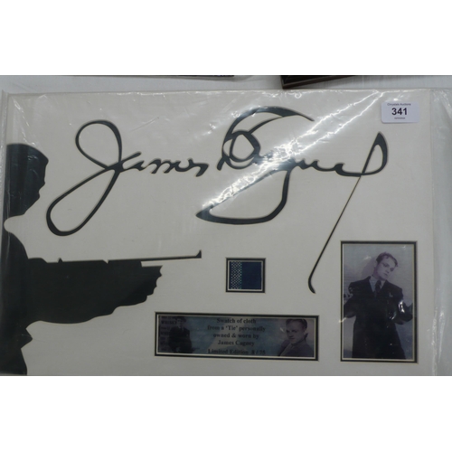 382 - James Cagney swatch of cloth from his tie L/E