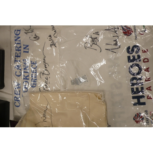 383 - Three garments signed by top actors and actresses