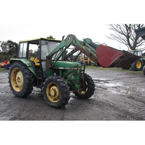 52 - John Deere 1140 with 175 loader and bucket
Approx 9208 hours
4WD nearly new tyres
VAT ON HAMMER @ 20... 