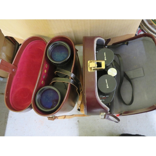 112 - Two pairs of binoculars, one Karl Zeiss 10x50