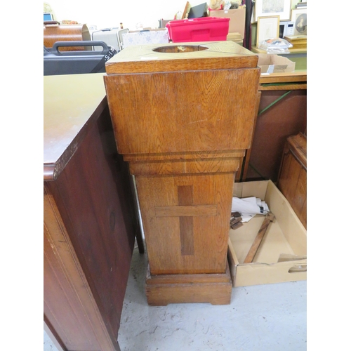 128 - Heavy oak font from Westmoreland Nobles chapel