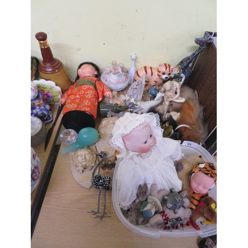 93 - Collection of dolls, figures, ornaments etc