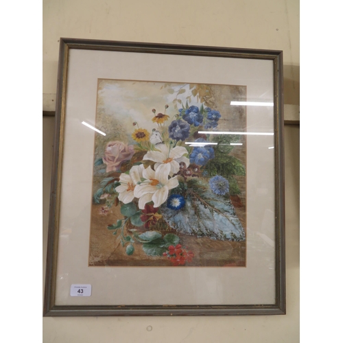 43 - R R Pickford, Still Life flowers, signed, 15 x 13 ins approx