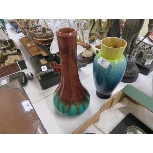 65 - Linthorpe and Burmantofts vases