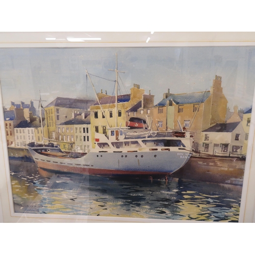 225 - John H. Nicholson, Ben boat, water colour, signed, 15 x 20 ins approx.