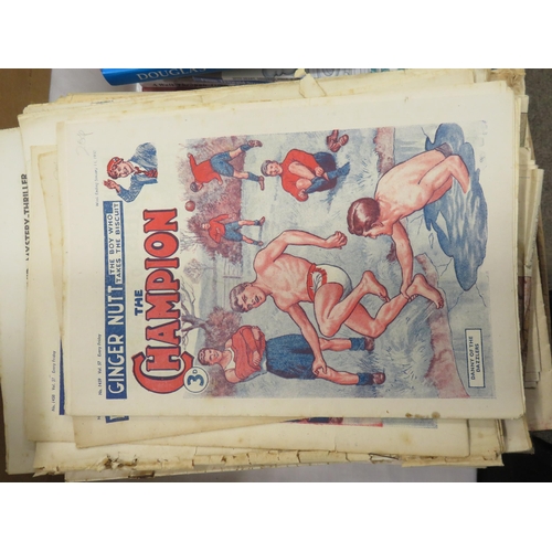 272 - A box of old comics - Champion, Lion etc