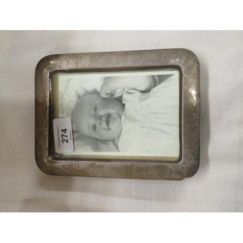 274 - Silver frame - ht. 6 ins approx