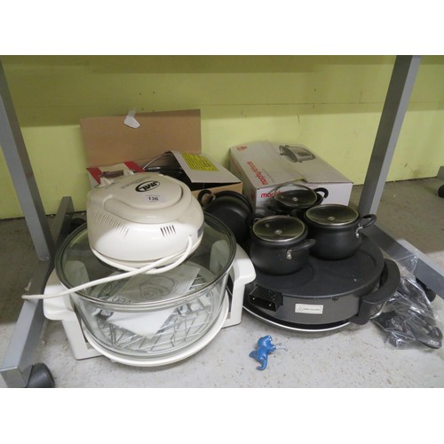 135 - Collection of mostly unused kitchen appliances and accessories