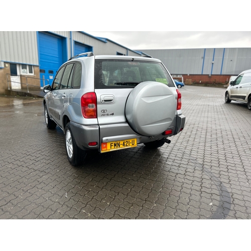 2 - FMN421U
Silver Toyota RAV4 GX 1998cc
First Registered 23.05.2002
Approx 70,500 miles
Manual Petrol
S... 